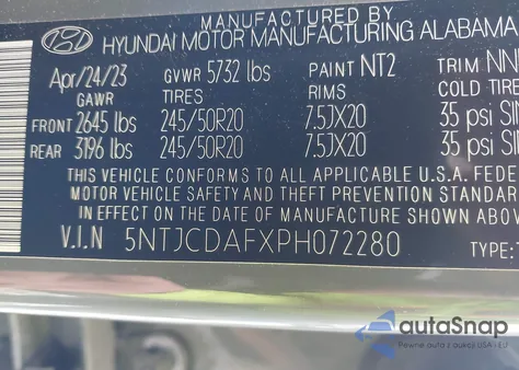 2023 Hyundai Santa Cruz Night из США, поврежденный, VIN 5NTJCDAFXPH072280